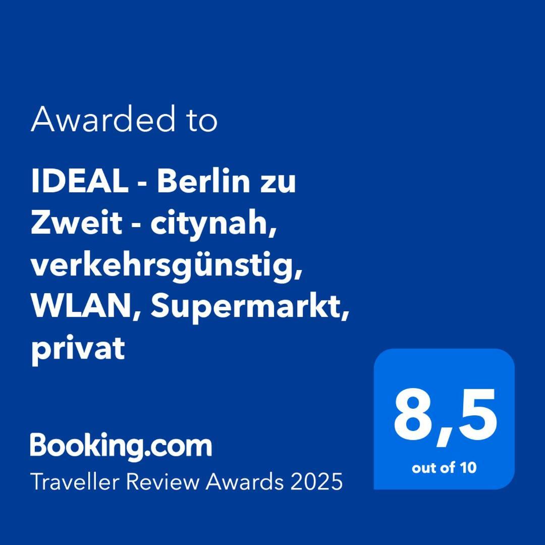 "Ideal" - Berlin Zu Zweit - Citynah, Verkehrsguenstig, Wlan, Supermarkt, Flexibler Check-In Exterior photo